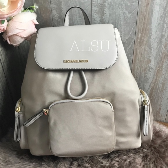 Michael Kors Handbags - Michael Kors Abbey LG Cargo Backpack Cement BeigeW